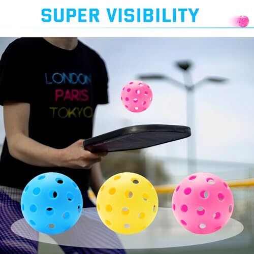 Outdoor Pickleball Balls 12-Pack with Pink 4-Pack