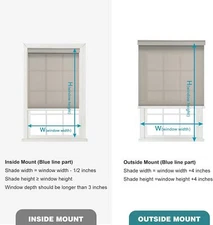 Changshade CUSTOM CUT Light Filtering Cordless Window Blinds Roller Shade