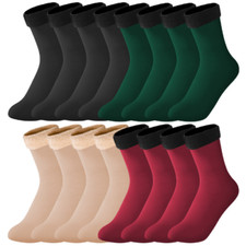 6/8/10Pairs/Lot Warm Socks Wool Cashmere Snow Black Skin Velvet Soft Boots Sock