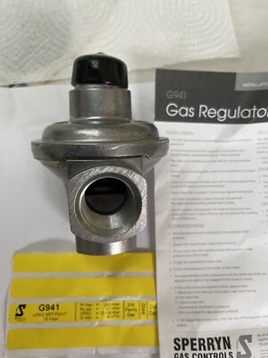 Sperryn Gasregler G941 3/4'' Gewinde Spezifikation gemäß Literatur beigefügt
