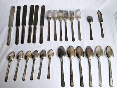 1847 ROGER BROSS SILVER WARE SET OF 6 - 26 PIECES - GOOD CONDITION