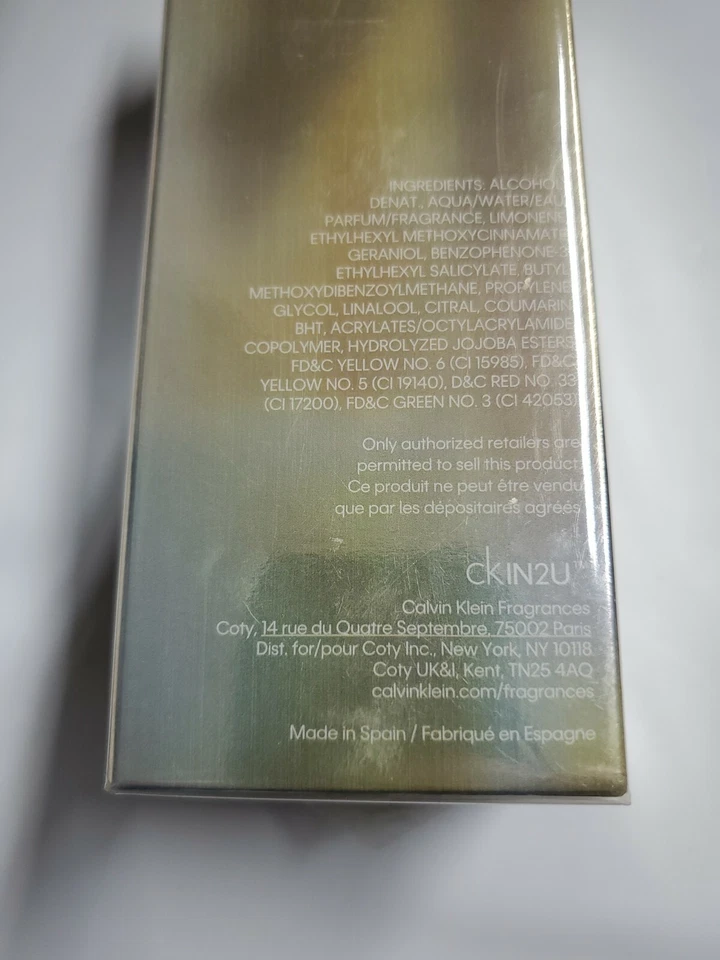 CKIN2U by Calvin Klein Eau De Toilette spray feminino 3,4 oz (danos na caixa) - Imagem 3 de 3