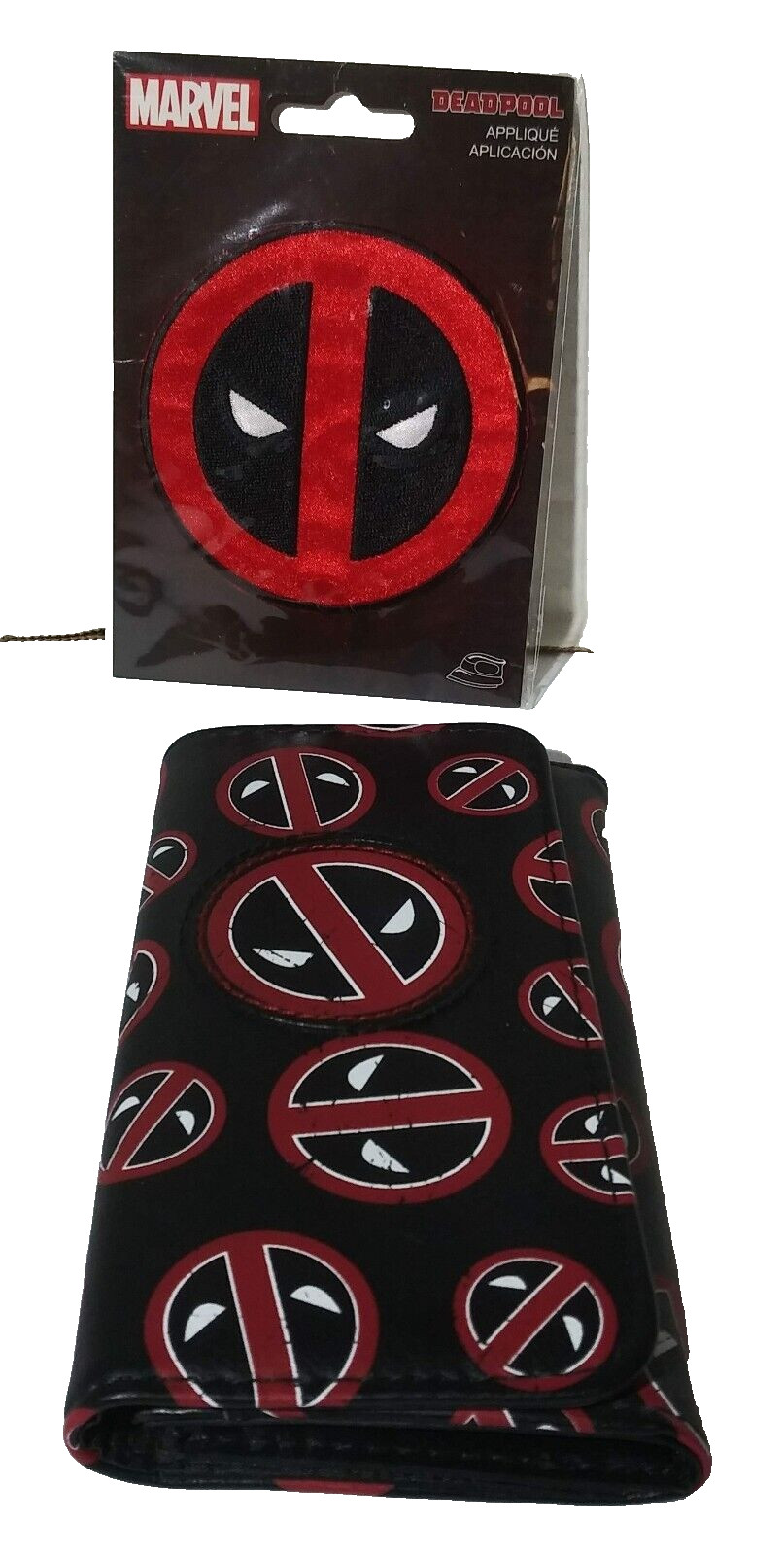 Deadpool Wallet Patchwork Face Distressed Snap Tr… - image 1
