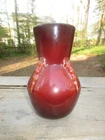 1934 Roseville Topeo Mowa Vase 698-7" Rare Oxblood Red Signed/Labeled Original