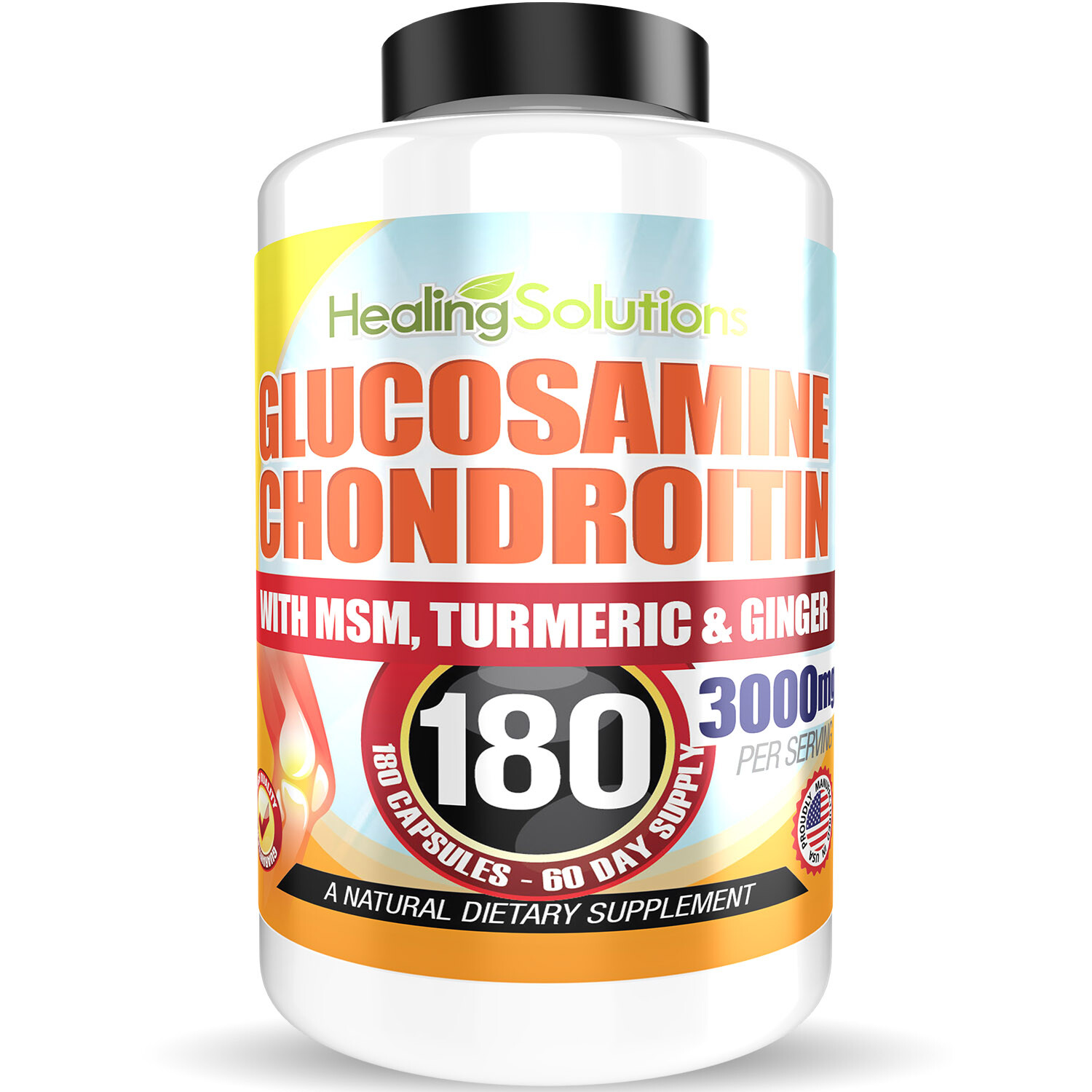 Glucosamine Chondroitin with COLLAGEN TYPE II 2 MSM Turmeric Ginger