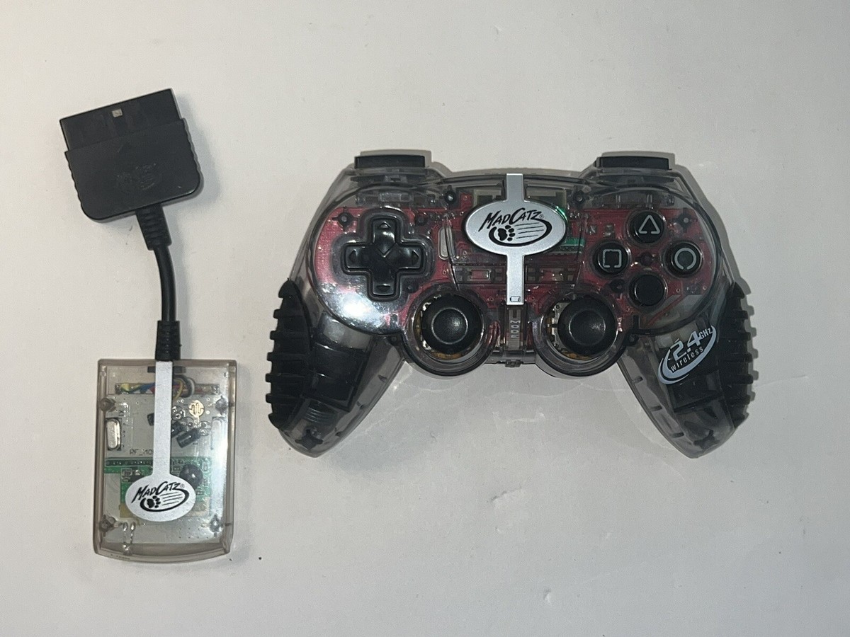 Madcatz LYNX PS2 PlayStation 2 Clear Red Wireless Controller