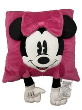 Disney Minnie Mouse Pink Plush Decorative Pillow With Bow Gloves
