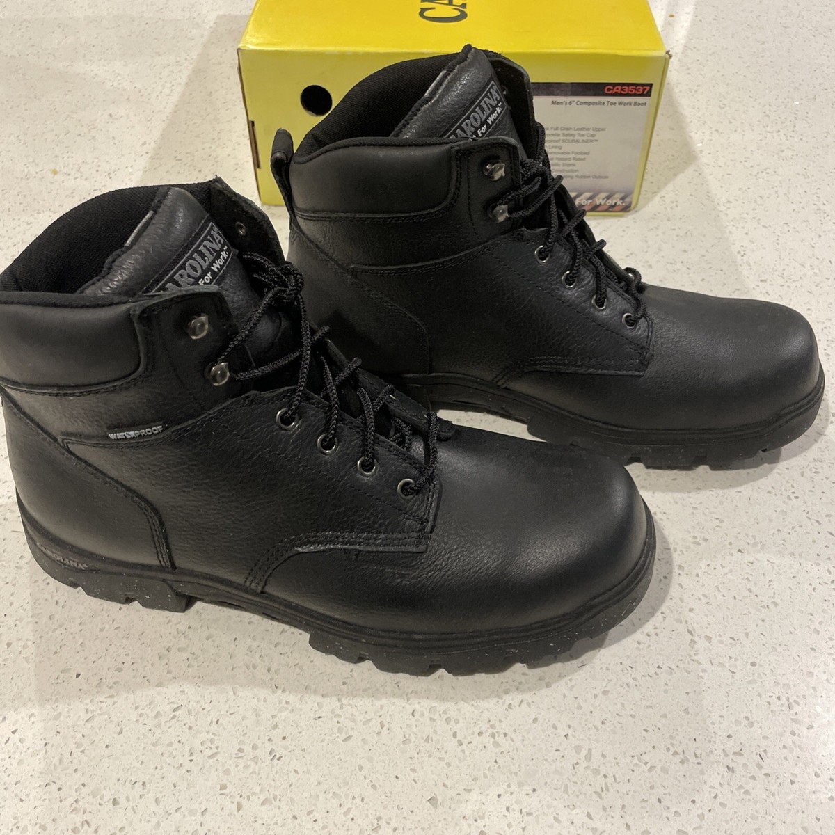 CAROLINA Mens Circuit 6” Composite Toe Leather Work Boot CA3537 Black CAROLINA® Circuit Men main image 3