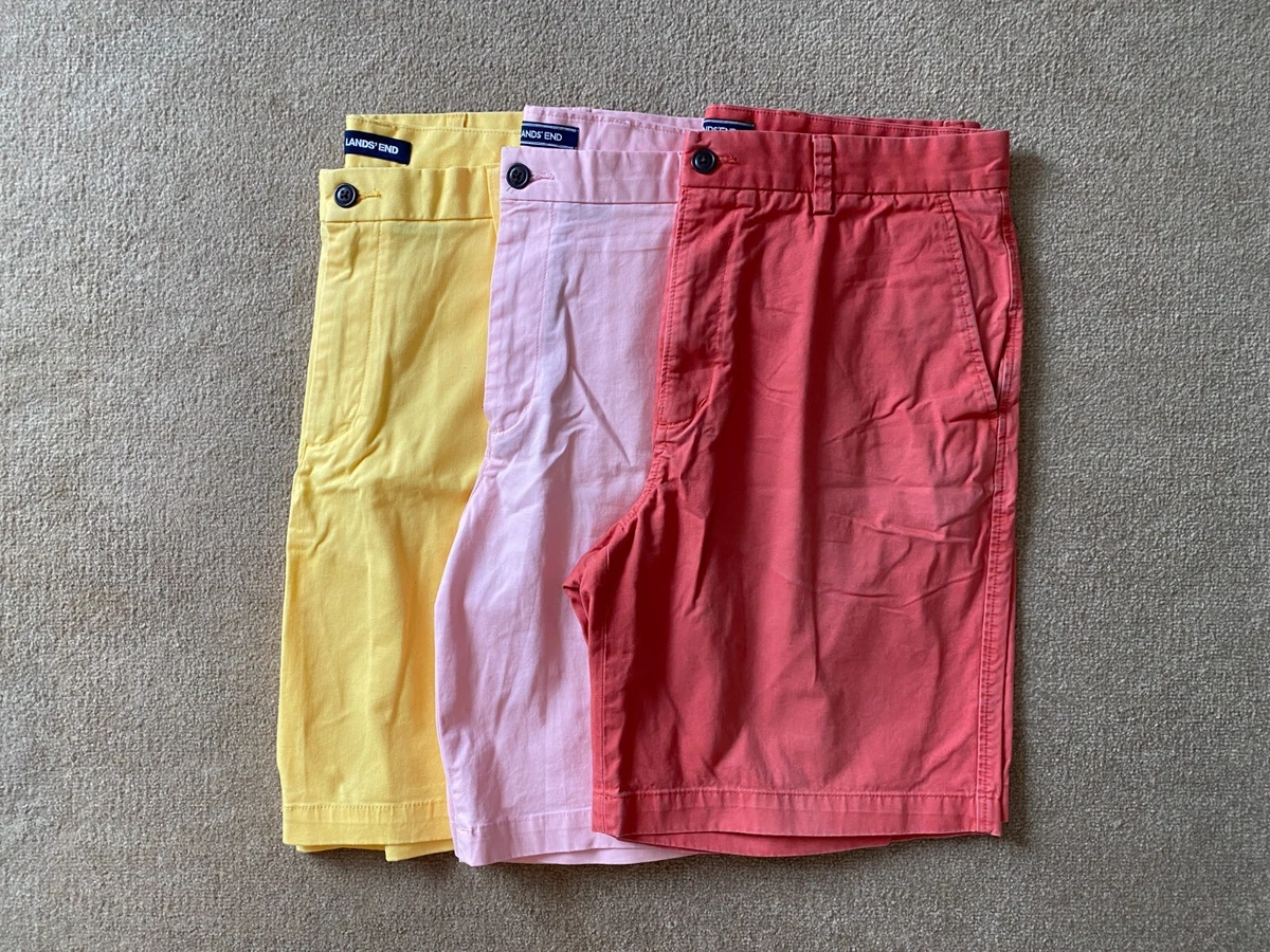 Lands End Mens Chino Shorts New Lightly Worn 3 Colors 33