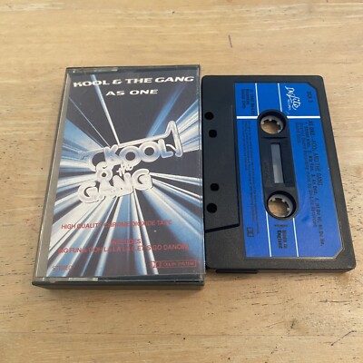 KOOL & THE GANG AS ONE CASSETTE TAPE 1982 BLUE PAPER LABEL DE-LITE RECORDS UK