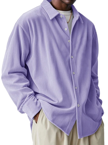 Para hombres Camisa de Pana Chaqueta Moda Chaqueta Informal Manga Larga Suelto Cárdigan Prenda para el torso - Imagen 20 de 31