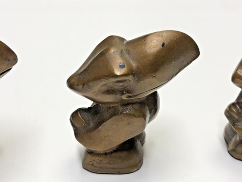 Vintage George Knotts Jayhawk Brass Bronze Paperweight KU Kansas University - Picture 2 of 7