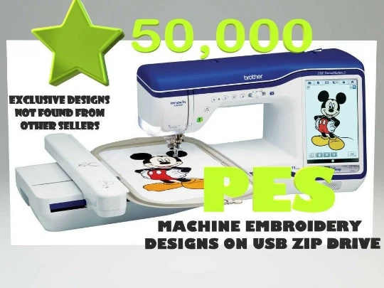 50.000+ Stickmaschine Designs PES AUF USB ZIP LAUFWERK BESTE SAMMLUNG AUF EBAY!
