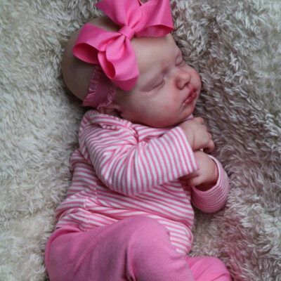 Reborn Baby Puppe Vinyl Body Dolls Asleep Toddler Bebe Mädchen Xmas Geschenk 