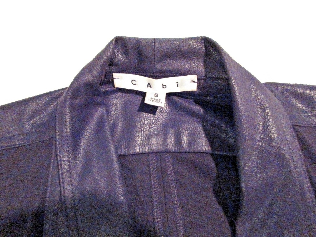 Cardigan Ouvert Femme CABI Taille S - Style Lagenlook Cascade Noir Simili Cuir