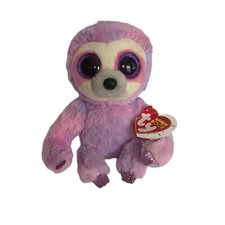 Beanie Boos 6" Purple Sloth TY Dreamy Plush Stuffed Animal Toy Big Purple Eyes