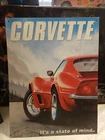 Vintage Replica Tin Metal Sign Billboards Poster gm corvette 16 1/2 x 12 1/12