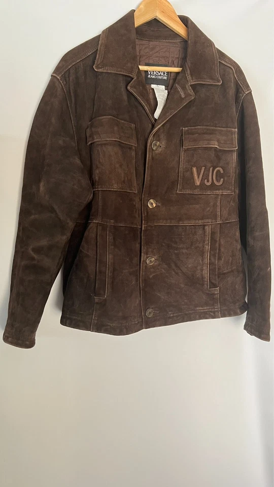 vintage versace leather jacket  L - Image 2 of 4