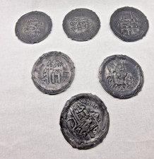 6x Zinn Untersetzer SET Osnabr&uuml;ck Motive Tellerchen vintage retro alt sammler
