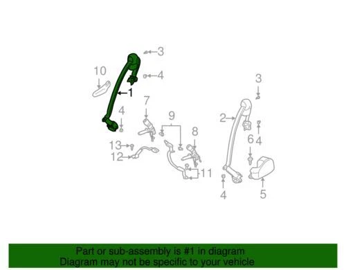 Cinturón de seguridad genuino GM 2001-2005 Cadillac Deville derecho regazo y hombro 88951853 Foto 2 de 2