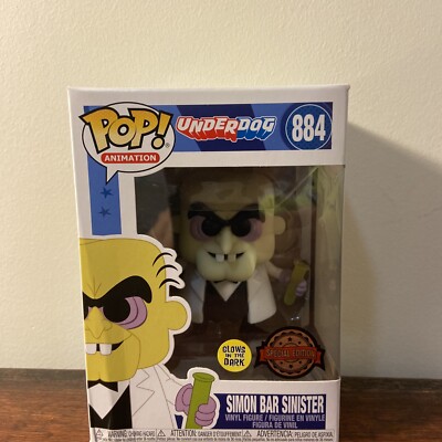 Funko Pop! Underdog Simon Bar Sinister GITD #884 Gemini Collectibles Exclusive
