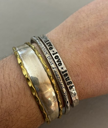 Three Silver Bangles, One Stamped MEXICO 925 #672424