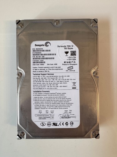 Festplatte Seagate Barracuda 750GB ST3750640AS 7200U/min 16MB SATA II 3.5'' Zoll - Afbeelding 2 van 3