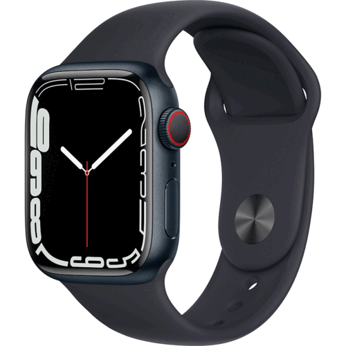 Apple Watch Series 7 45mm GPS + Cell Midnight Case Midnight Sport Band MKJ73LL/A