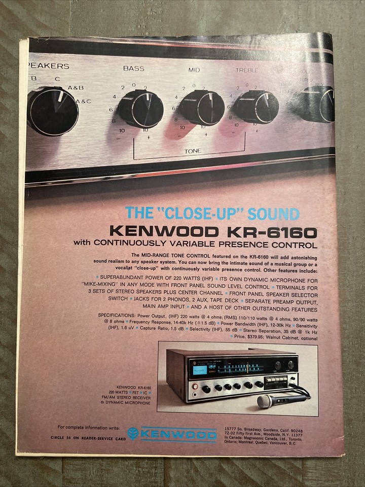 High Fidelity Magazine September 1971 New JFK Center on Cover eBay