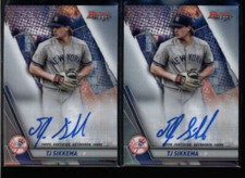 LOT OF (2) TJ SIKKEMA 2019 BOWMAN'S BEST ON CARD ROOKIE AUTOGRAPH AUTO FC420