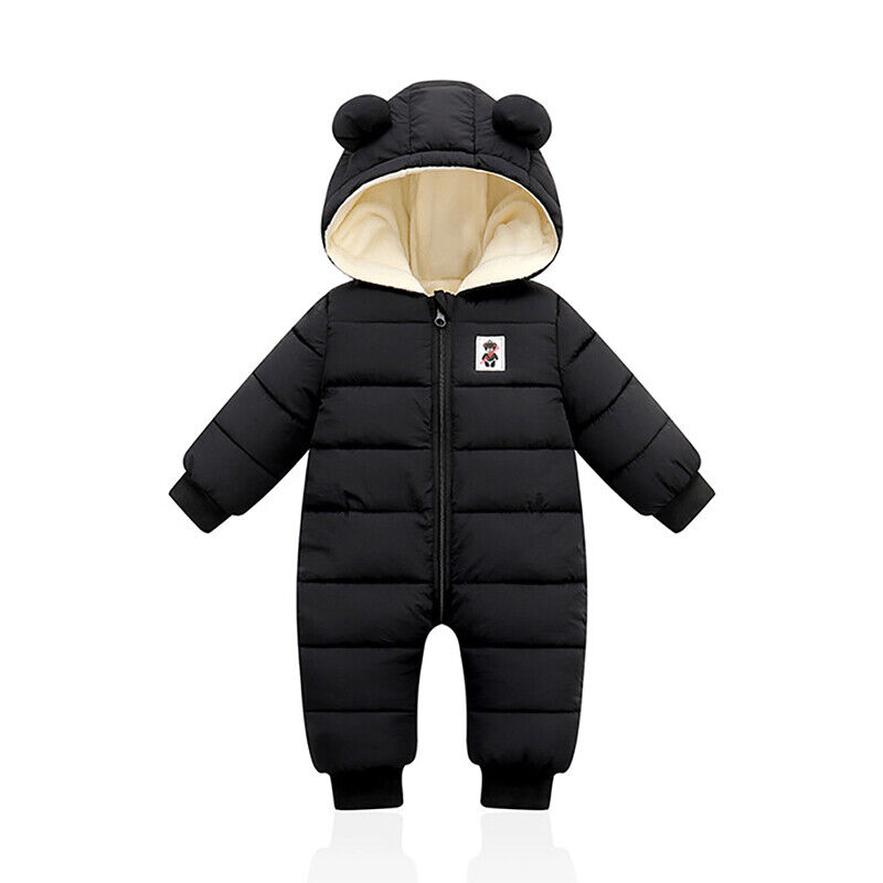 Cheap Infant Baby Boys Girls 3D Bunny Ear Fleece Cotton Romper Jumpsuit  Playsuit Autumn Winter Warm Clothes for 0.5-3 Years | Joom