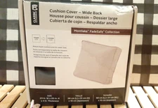 Classic Accessories Montlake Water-Resistant 23 x 20 x 4 Back Cushion Cover Gray