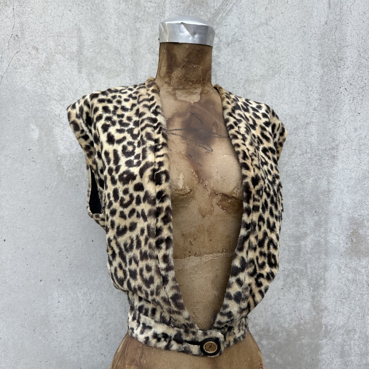 Vintage 1950s 60s Cheetah Leopard Vest Pinup Rockabilly