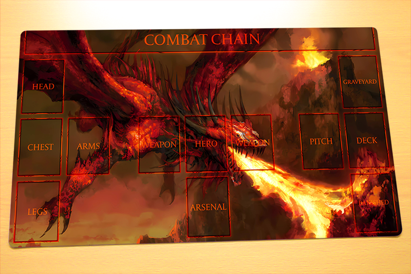 FAB Dragons of Legend プレイマット Cindra プレイマット flesh and