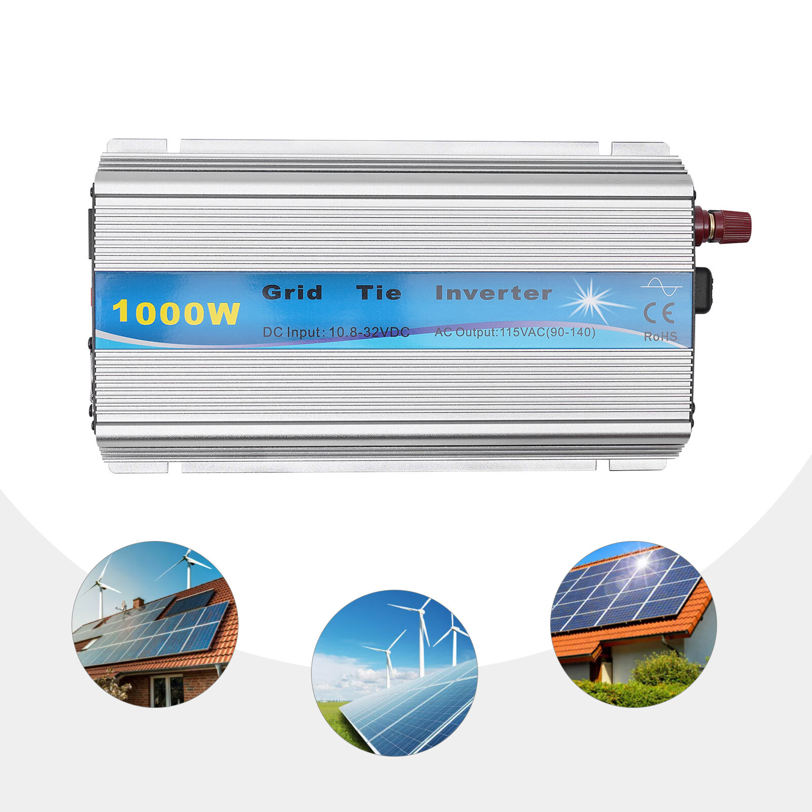1000W Solar Micro Inverter Grid Tie MPPT Pure Sine Wave DC to AC 110V