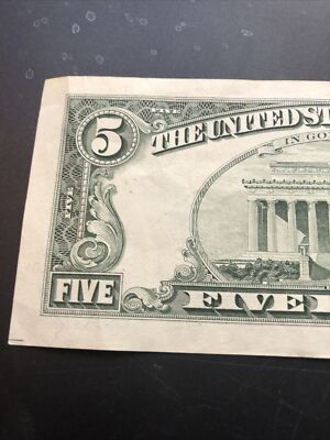 STAR ** $5 1995 (( GEM )) Fancy Serial Number ** PAPER CURRENCY