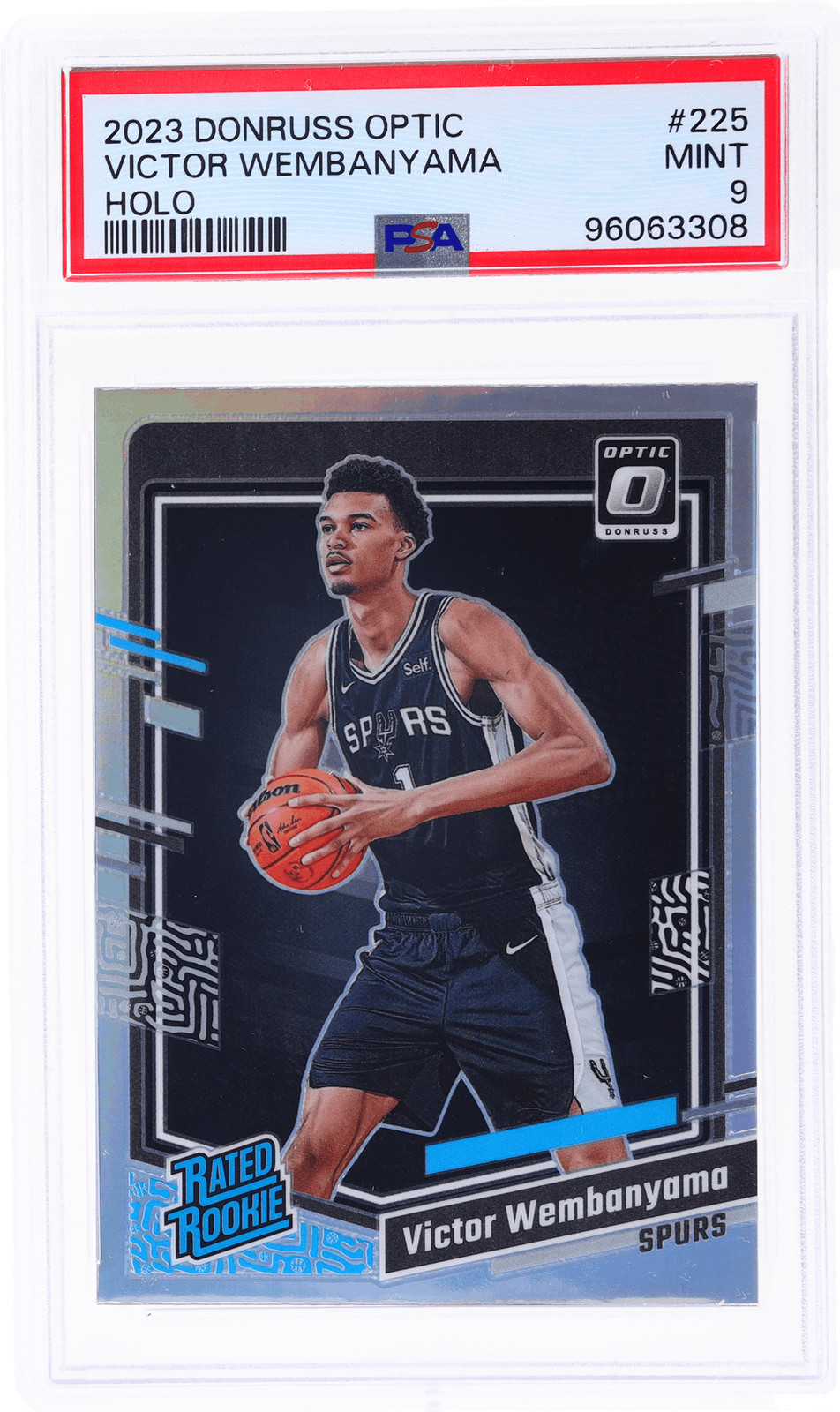 2023 Donruss Optic Victor Wembanyama Holo #225 PSA 9