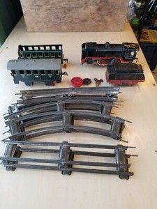 toy train in a tin extra track