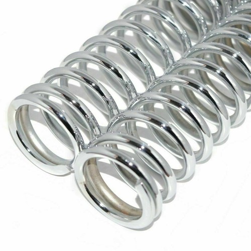 Chrome Plated Shock Absorber Spring Set For Royal Enfield Bullet – 205mm Length, Inner 40mm / Outer 53mm