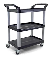 3-Tier Rolling Utility Service Cart W 33"xH 38" Heavy Duty 450 Lbs Max Capacity