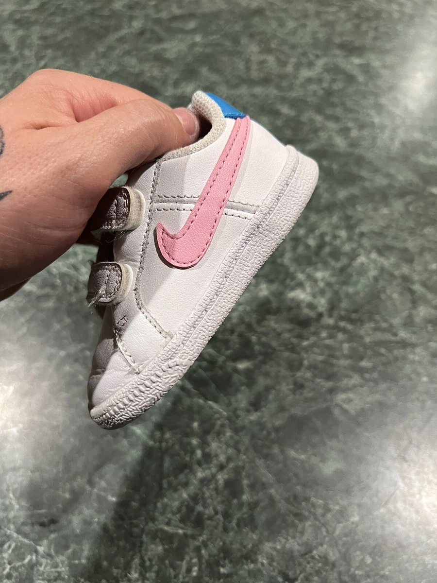 Nike Court Royale White Pink Blue Baby Toddler Shoes Size 4C | eBay