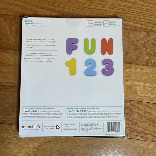 NIB Munchkin 36-Piece Bath Letters & Numbers Set - Multicolor 18M+ - Picture 2 of 3