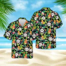 Tropical Opossum Hawaiian Button Down Shirt Unisex Adults S-5XL