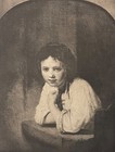 Rembrandt Van Rjin (1606-1669) Jeune fille à la fenêtre Héliogravure C 1890