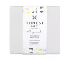 Organic cotton changing pad cover white 16"x32" standard elastic stay put 2 pack