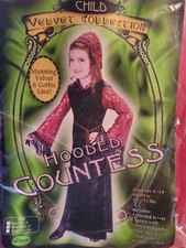 Girls Halloween Renaissance Costume Hooded Countess Size 4-6