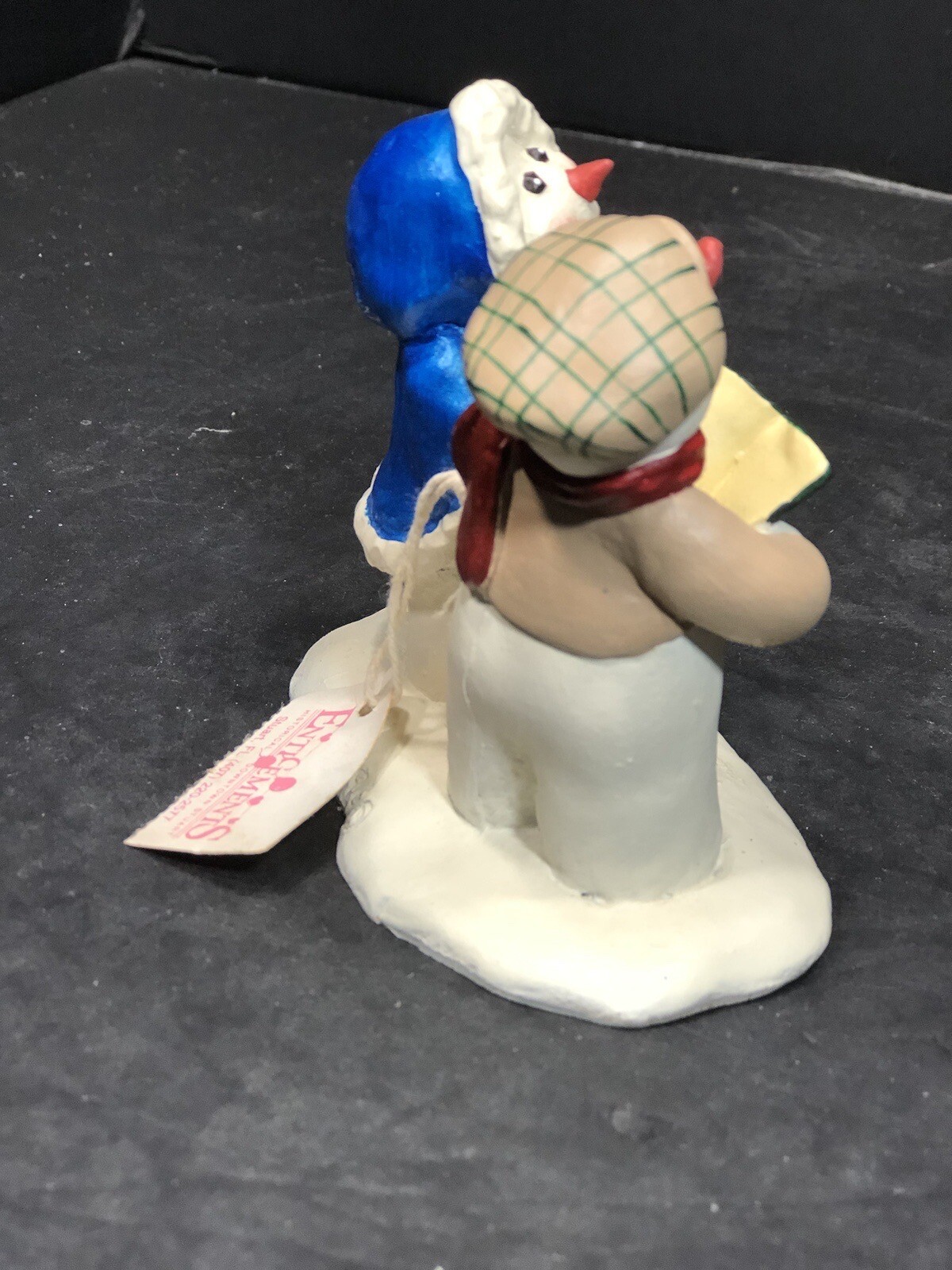 Building a Snowman Couples Custom Bobbleheads - Handcrafted Winter Gift