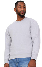 Mens Plain Sweatshirt Jumper Jersey Crew Neck Sweater Pullover Work Casual Top