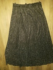 Vintage Long Stretchy Black Slinky A-Line Skirt Back Zipper Belt Loops Small