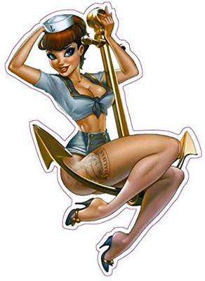 Aufkleber Retro/Vintage Pinups